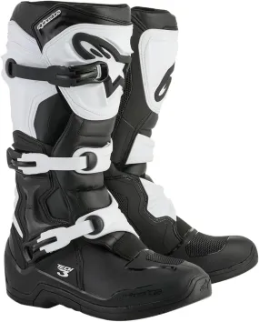 Alpinestars Tech 3 Motocross Boots, Durable & Lightweight for Off-Road Powersports, 9, Black/White