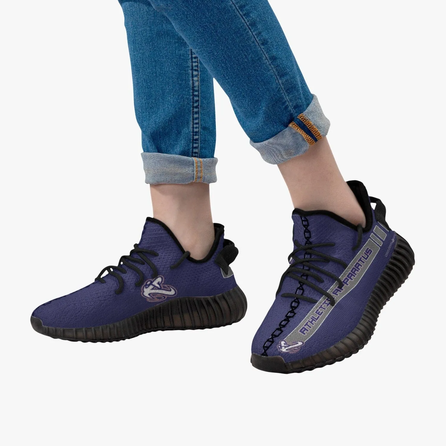 Athletic Apparatus V1 Adult Unisex Mesh Knit Sneakers - Navy 1