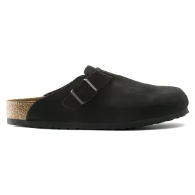 Birkenstock - Boston Soft Footbed Black Suede Leather R 660471