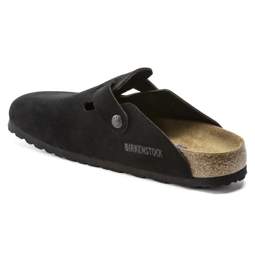 Birkenstock - Boston Soft Footbed Black Suede Leather R 660471