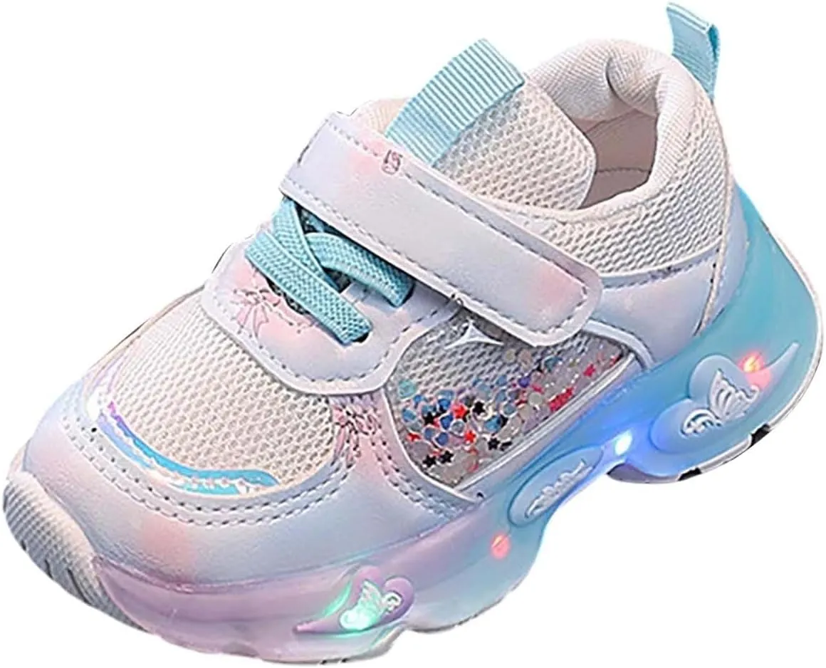 Boys Girls Sneakers LED Light Up Shoes Toddler Led Luminous Mesh Breathable Sneakers Kids Girls Size 12 Slip on Shoes