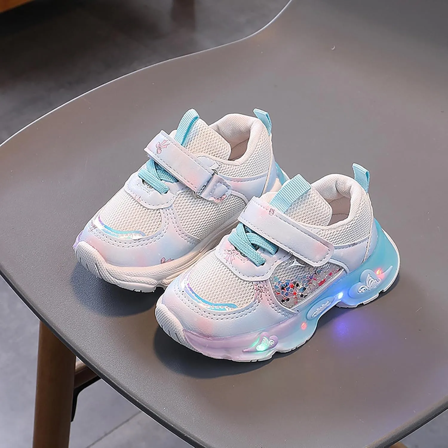 Boys Girls Sneakers LED Light Up Shoes Toddler Led Luminous Mesh Breathable Sneakers Kids Girls Size 12 Slip on Shoes