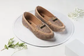 COACH LOAFERS FOR WOMENS - COFFEE