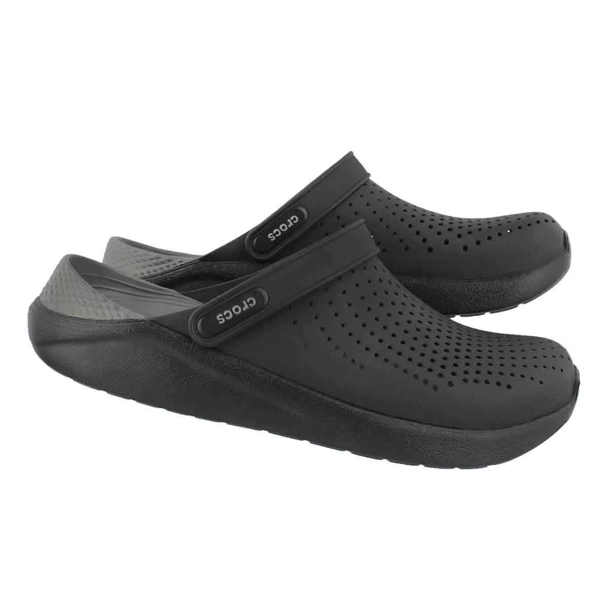 Crocs LiteRide Clog 204592-0DD - כפכף קרוקס לייט-רייד בצבע שחור/אפור