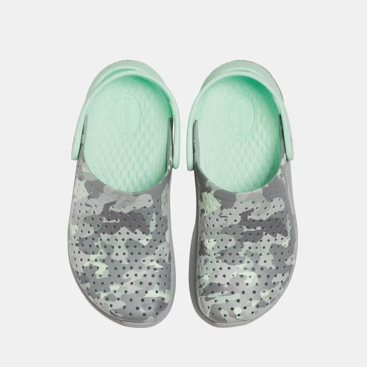Crocs LiteRide Printed Camo Clog K 206495-0GI - כפכף בצבע אפור/ירוק