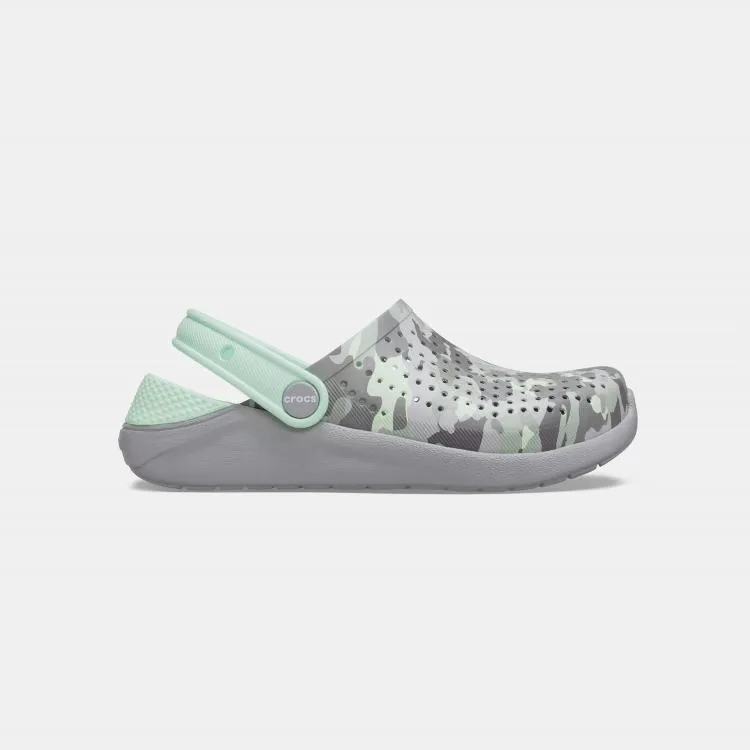 Crocs LiteRide Printed Camo Clog K 206495-0GI - כפכף בצבע אפור/ירוק