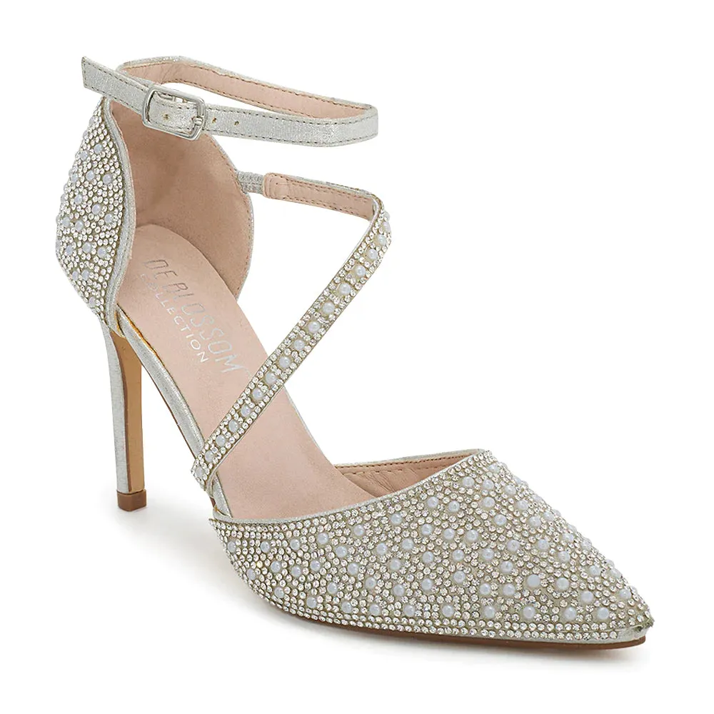 DE BLOSSOM REESE ANKLE STRAP POINTED TOE HEEL