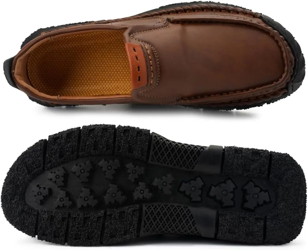 EASYANT Men Leather Loafers Shoes Fashion Slip-on Casual Driving Shoe Classic Dress Shoes Male