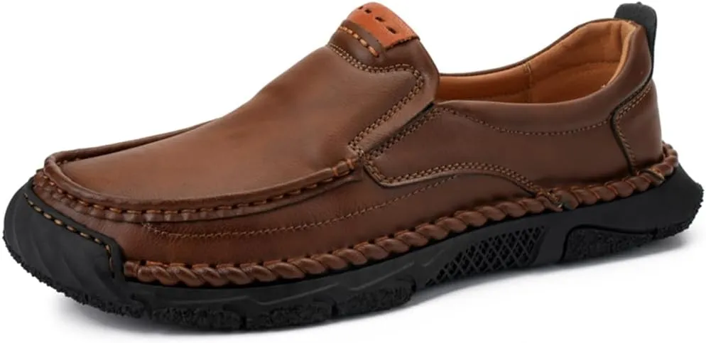 EASYANT Men Leather Loafers Shoes Fashion Slip-on Casual Driving Shoe Classic Dress Shoes Male