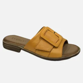 Everly Women's Lauren 03 Buckle Sandals- Orange