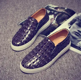 Fashion Style leather men flats shoes