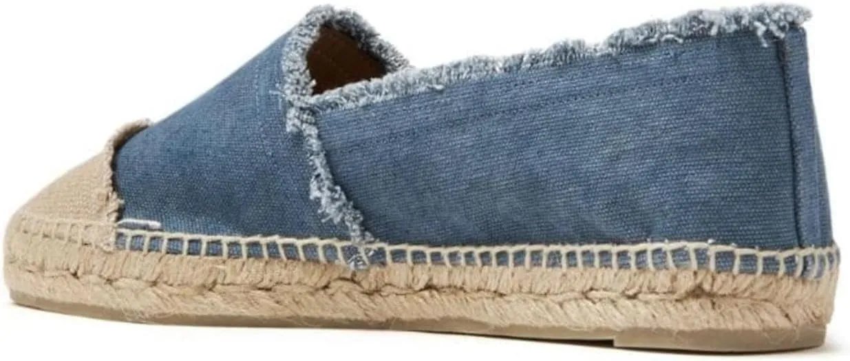 heelchic Espadrille Women's Flats Slip On Closed Toe Simple Cap-Toe Platform Loafers Classic Comfortable and Breathable Lightweight Material Shoes