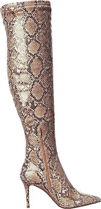 Jessica Simpson Abrine Natural Side Zipper Pointed Toe Stilleto Heel Tall Boots