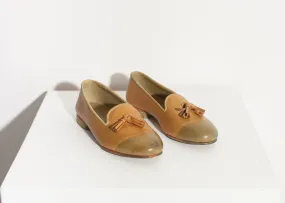 Leather Loafer in Lime - Fashionable Choice
