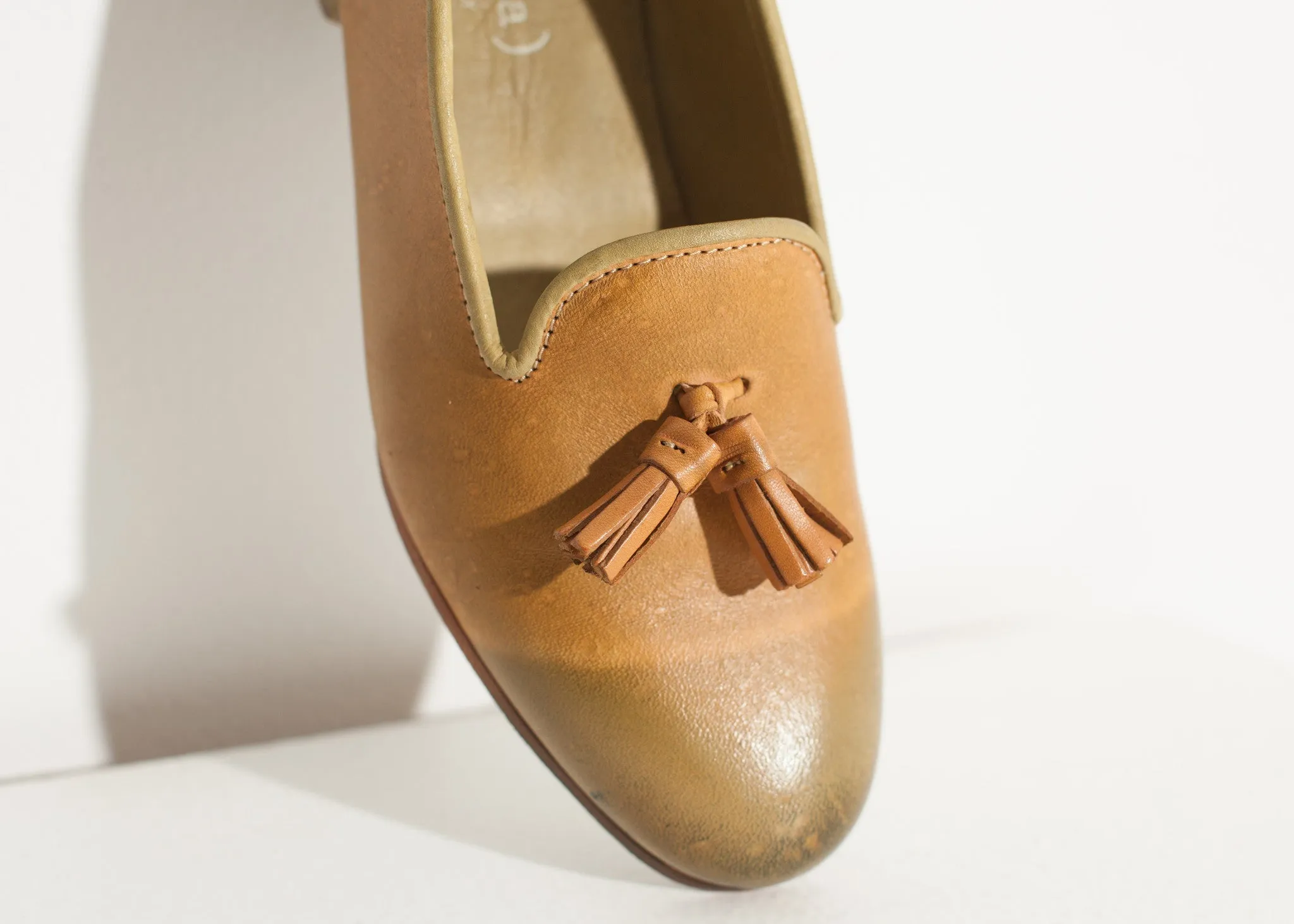 Leather Loafer in Lime - Fashionable Choice