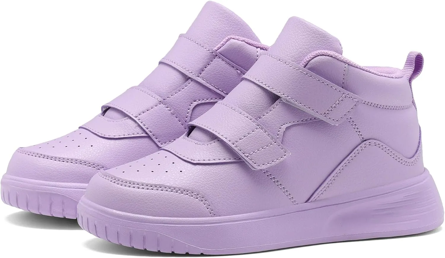 Little Girls High Top Sneakers Fashion School Shoes Light Weight Outdoor Casual Walking Kids Shoes Purple 12