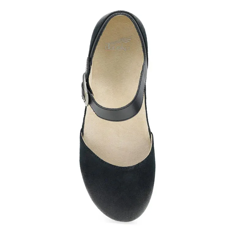 Mae Timeless Suede Mary Jane in Burnished Black