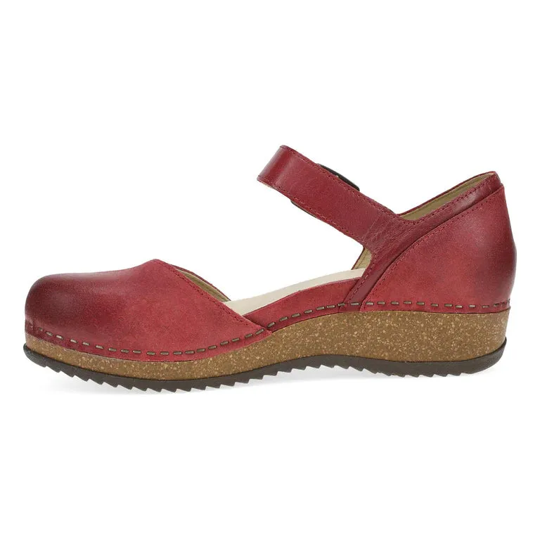 Mae Timeless Suede Mary Jane in Burnished Red