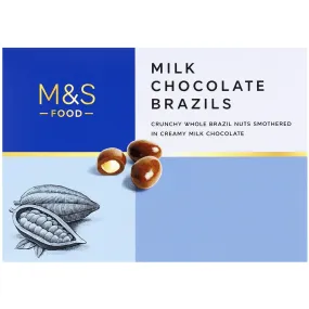 M&S Food Milk Chocolate Brazils 150g