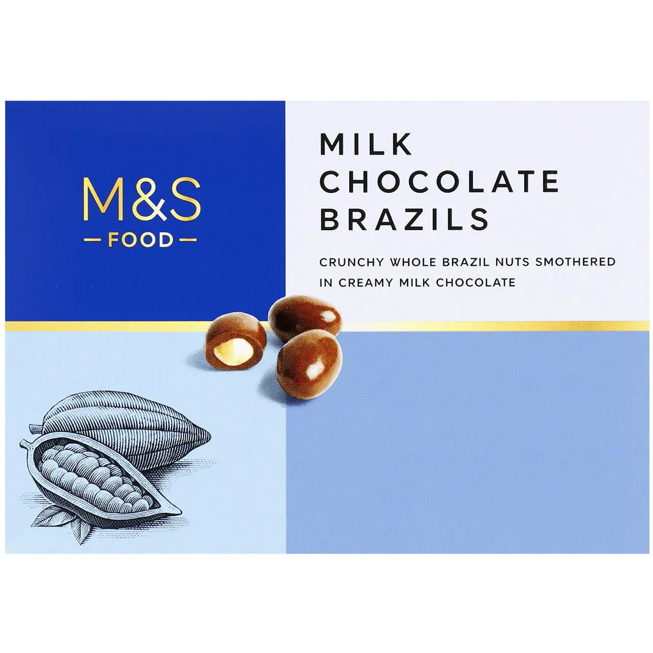 M&S Food Milk Chocolate Brazils 150g