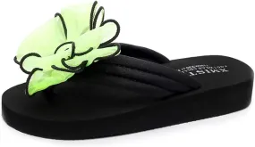 MIOKE Women's Bohemian Bowknot Flipflops Sandals Fashion Comfy Nonslip Platform Summer Beach Thong Sandal