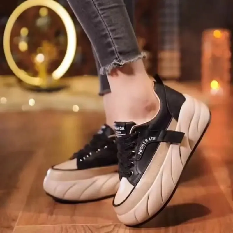 Mjuka sneakers med tjock sula för kvinnor