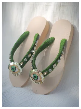 NAZAR beach flip-flops - Green
