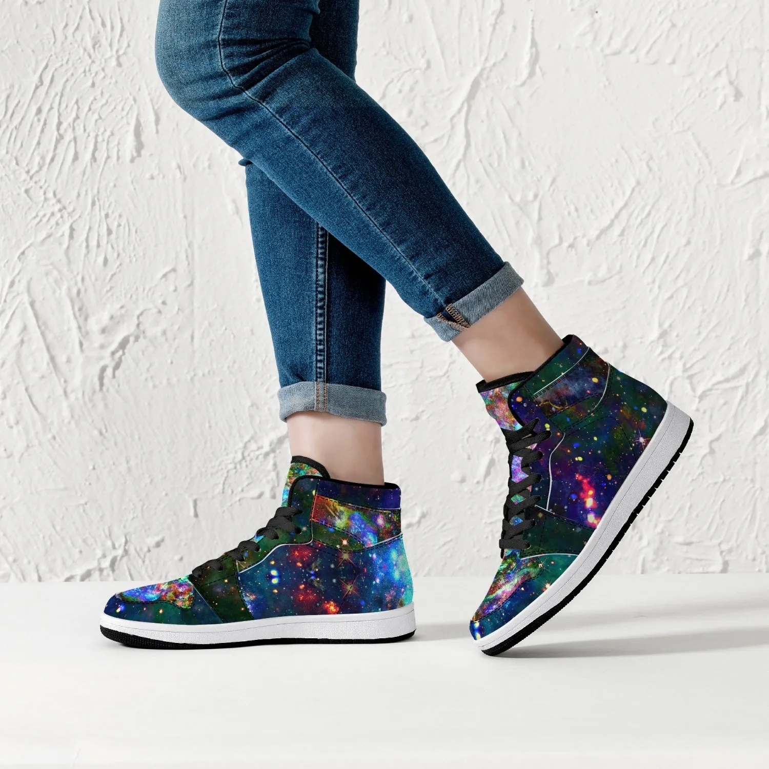 Oriarch Psychedelic Split-Style High-Top Sneakers