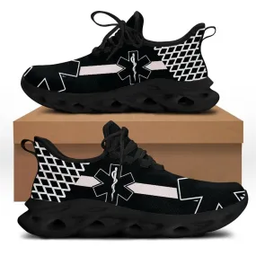 Paramedic EMT EMS Pattern Women Platform Sneakers Breathable Lace up Flat Shoes for Ladies Light Comfort Zapatos