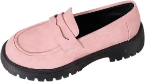 Platform Loafers for Women Comfort Slip On Loafers Casual Business Shoes Classic Fall Shoes Leather Penny Loafers