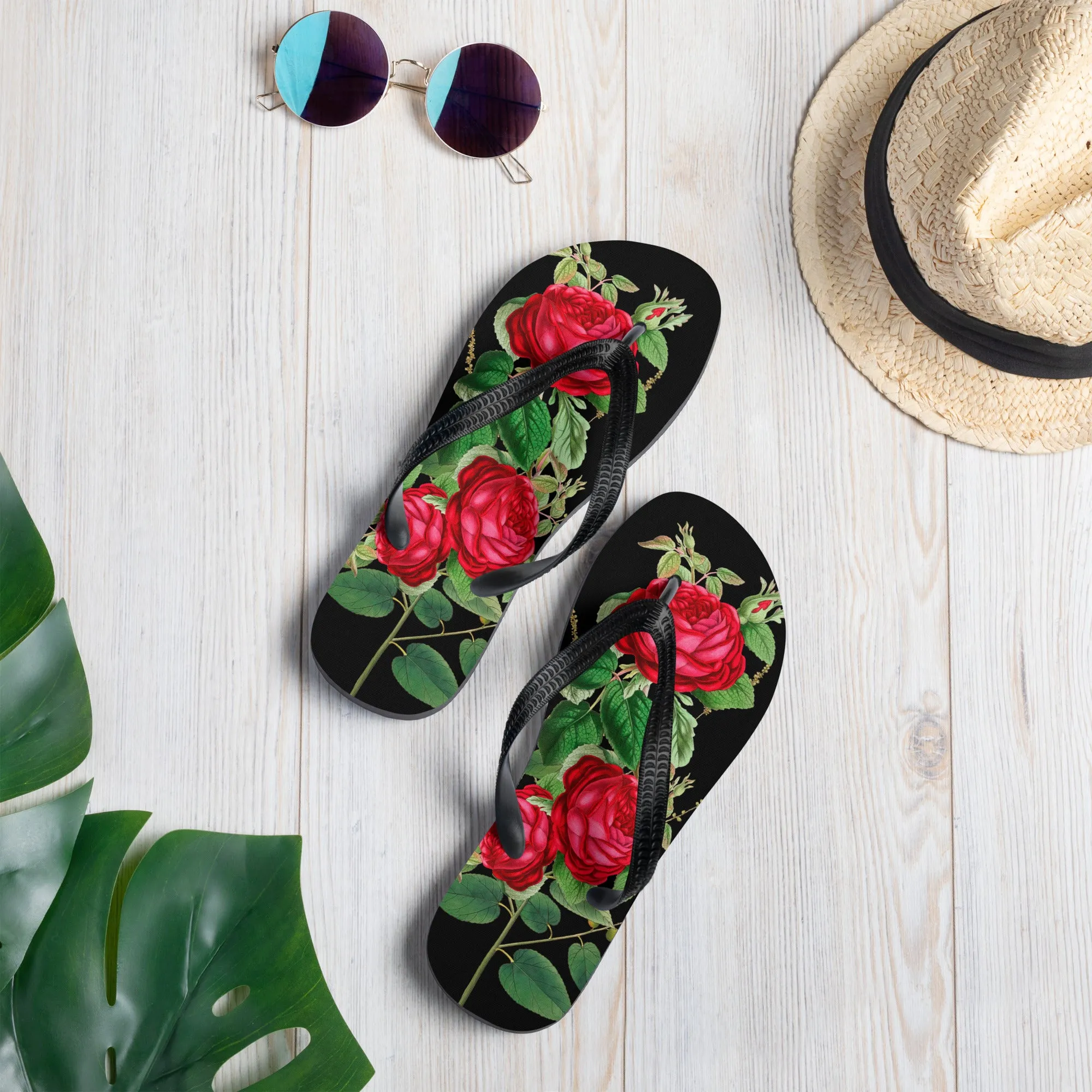Red Roses Flip-Flops