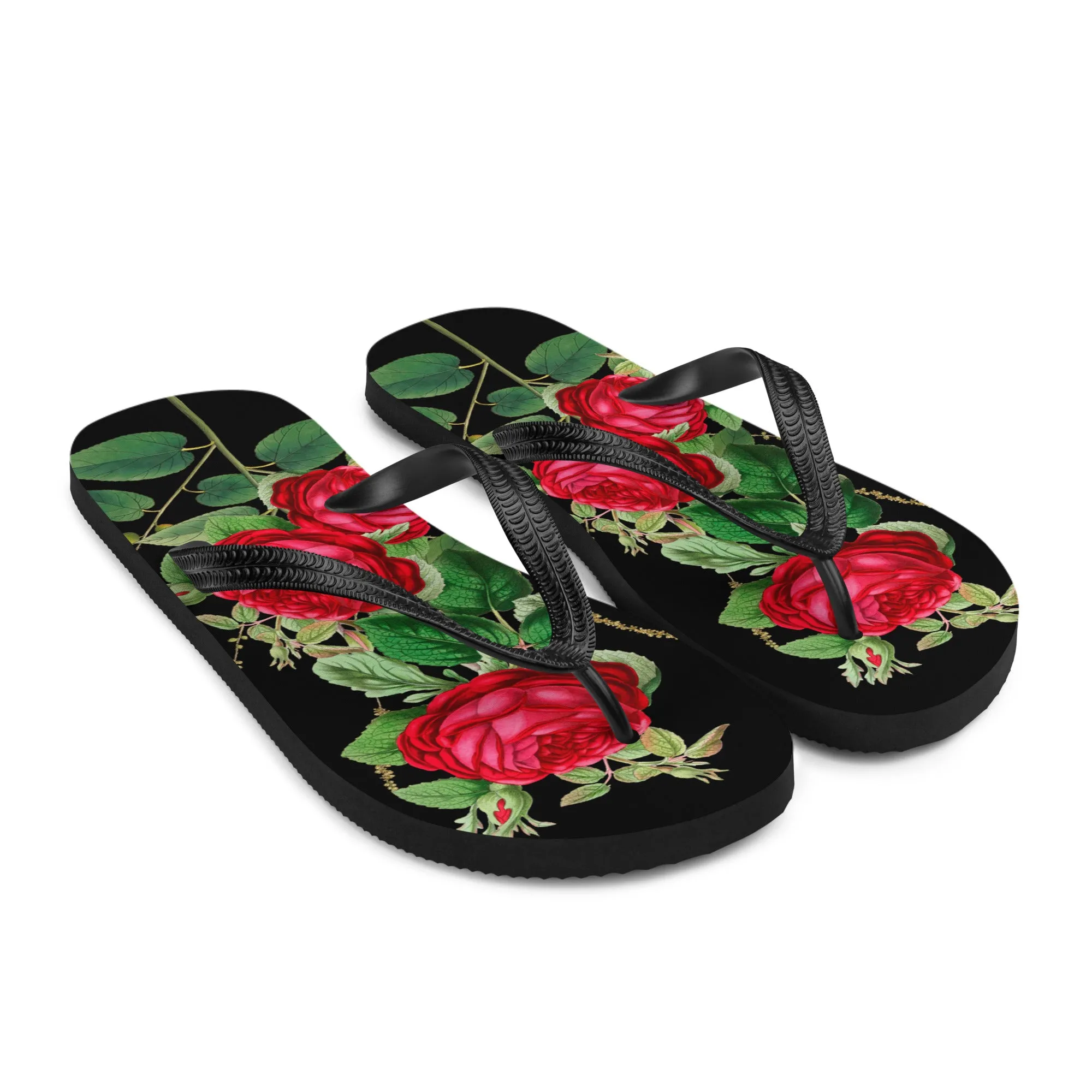 Red Roses Flip-Flops