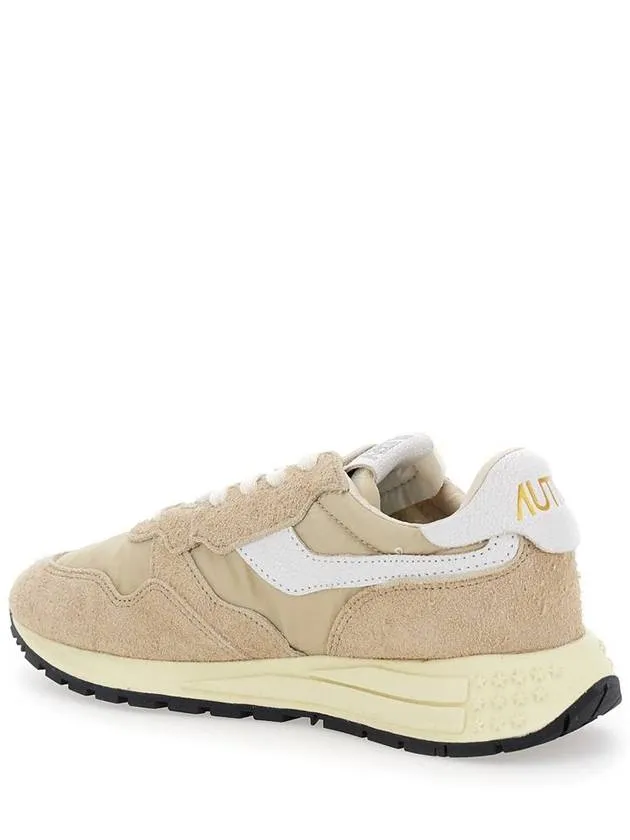 'Reel Wind' Beige Low Top Sneakers With Logo Detail In Suede Woman