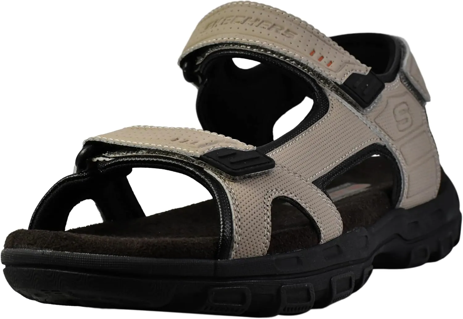 Skechers Men's Garver-Louden 64487 Open Toe Sandal W/Strap Closure, Taupe, 8 M US