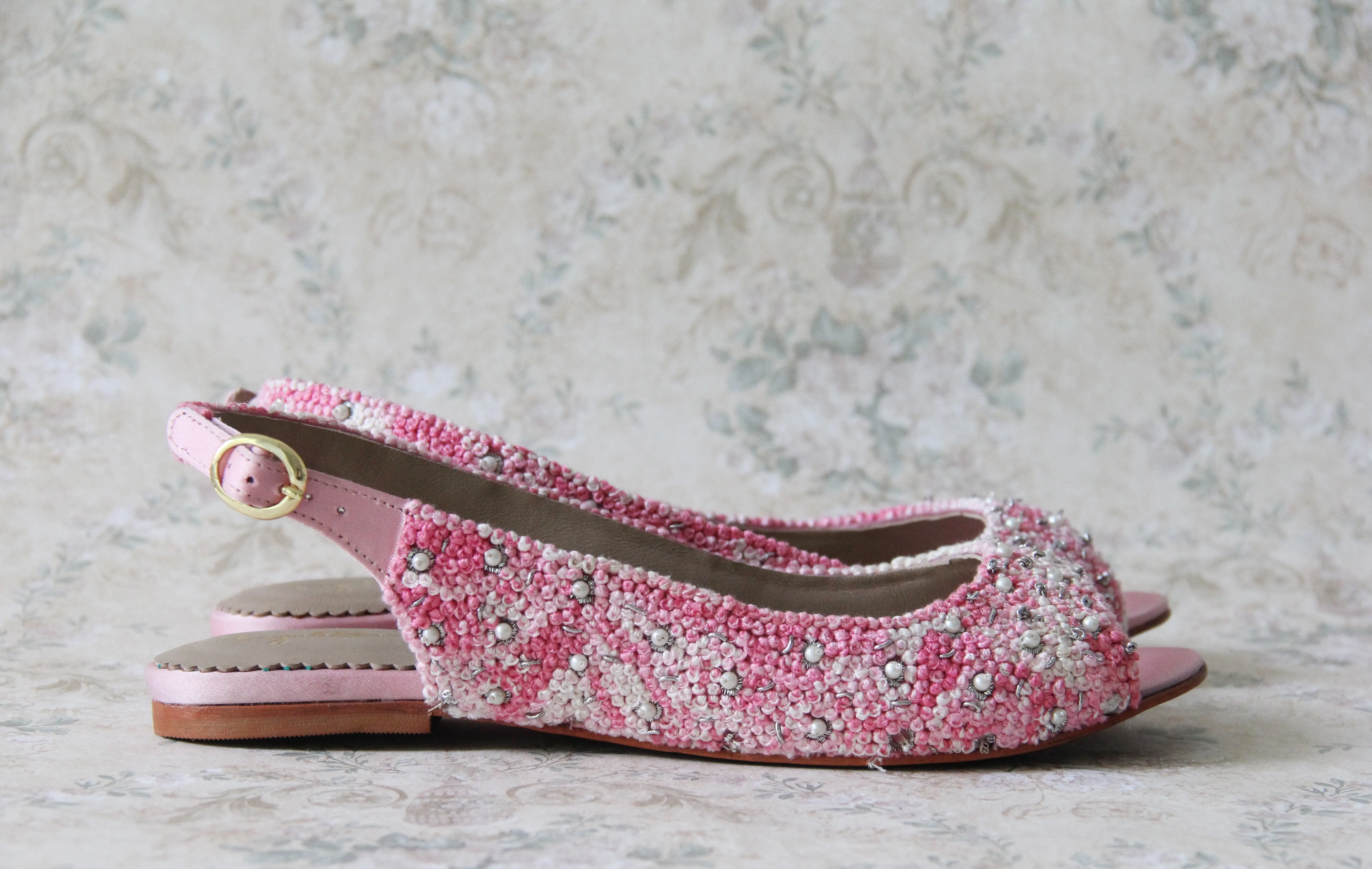 soft pink sharmila sandals- 5mm flat