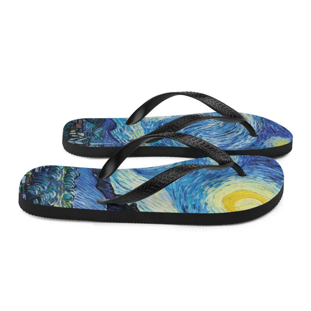 Starry Night Flip-Flops