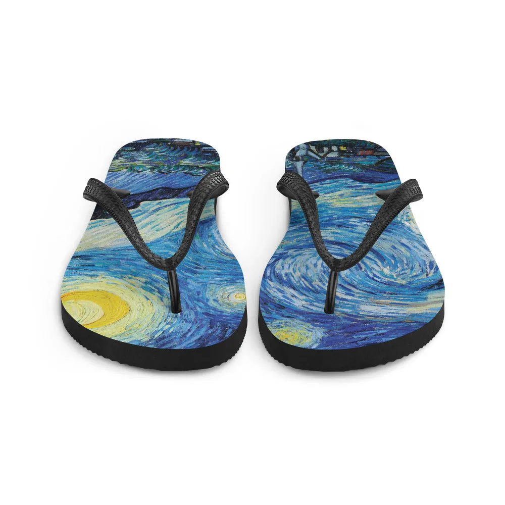 Starry Night Flip-Flops