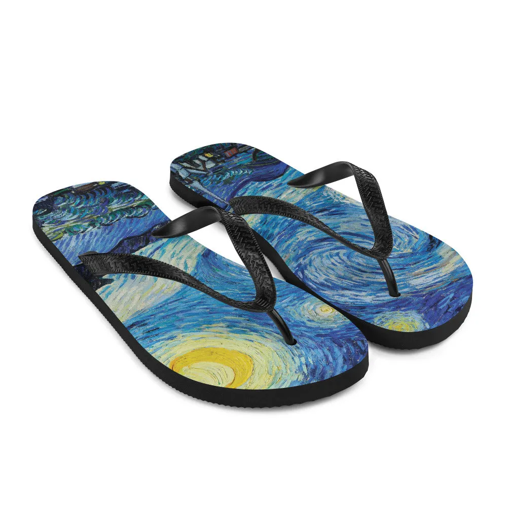 Starry Night Flip-Flops