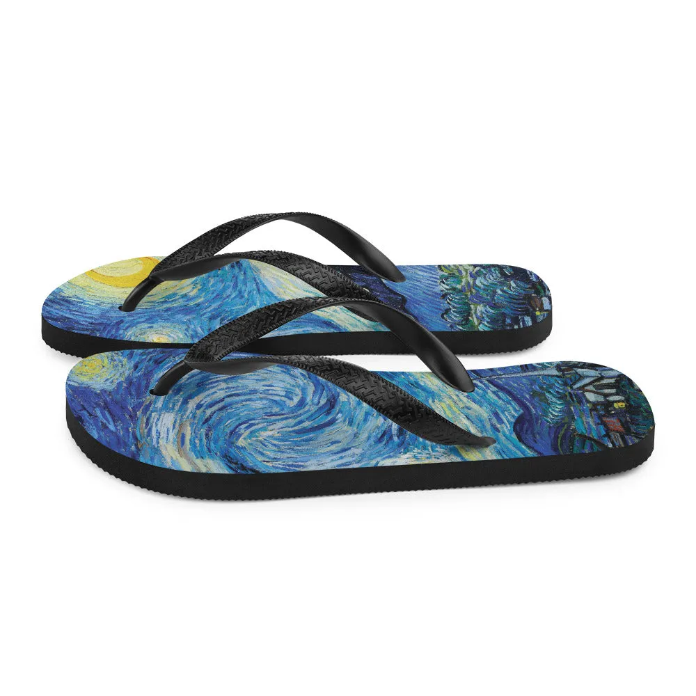 Starry Night Flip-Flops