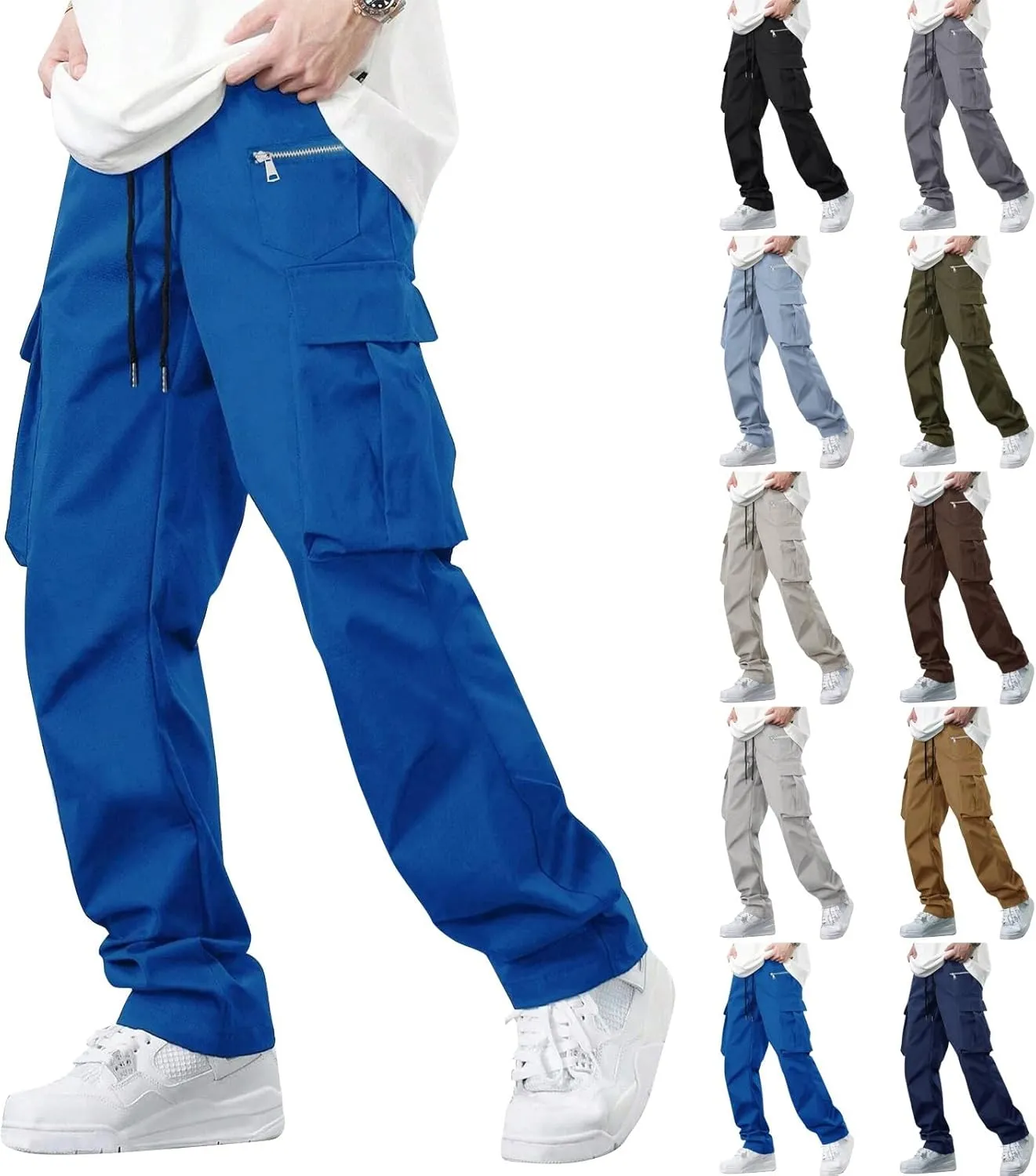 Tactical Pants for Men Flex Camo Relaxed Fit Fishing Work Pants Ripstop Lightweight Climbing Resistant Cargo Pants