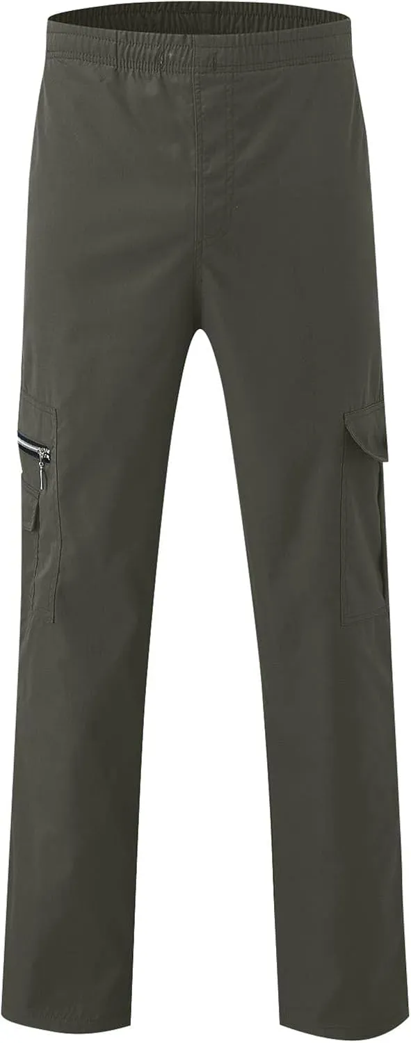 Tactical Pants for Men Military Lightweight Fishing Cargo Pants Relaxed Fit Waterproof Workout Ripstop Work Pants