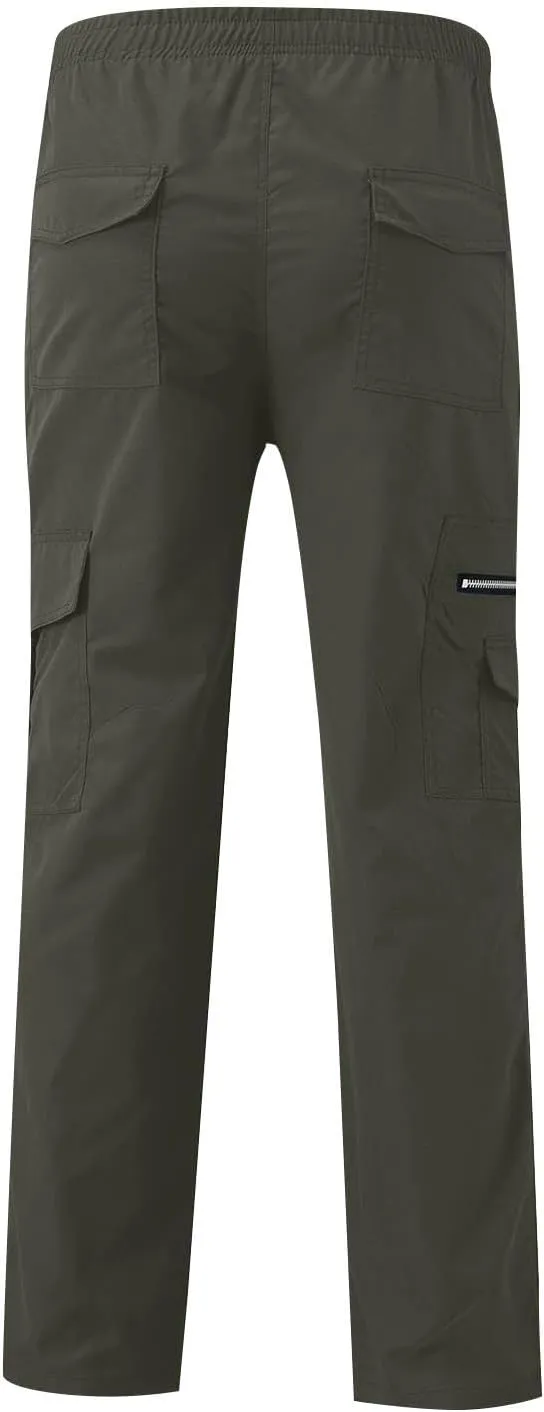 Tactical Pants for Men Military Lightweight Fishing Cargo Pants Relaxed Fit Waterproof Workout Ripstop Work Pants