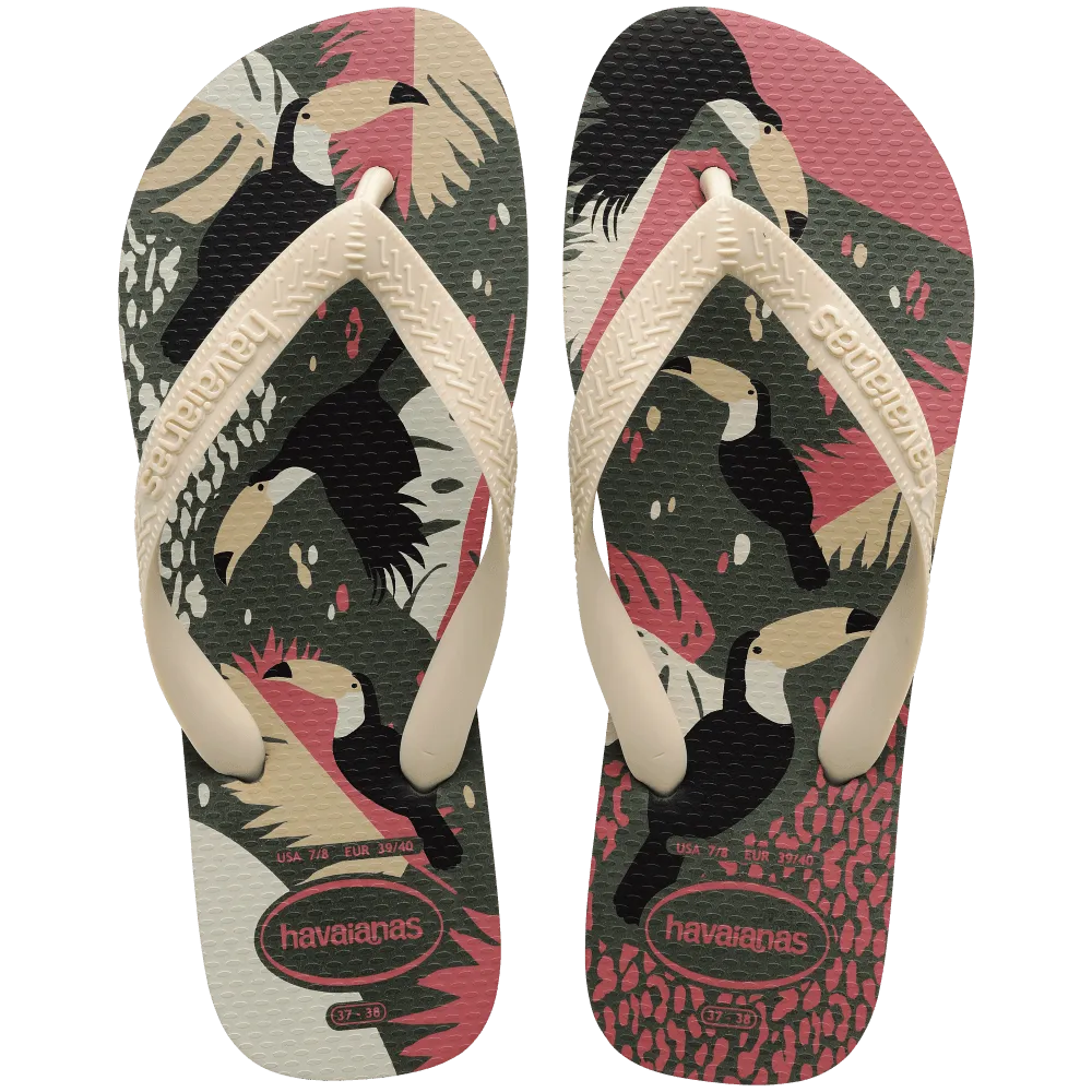 Top Tropical Vibes Flip Flops