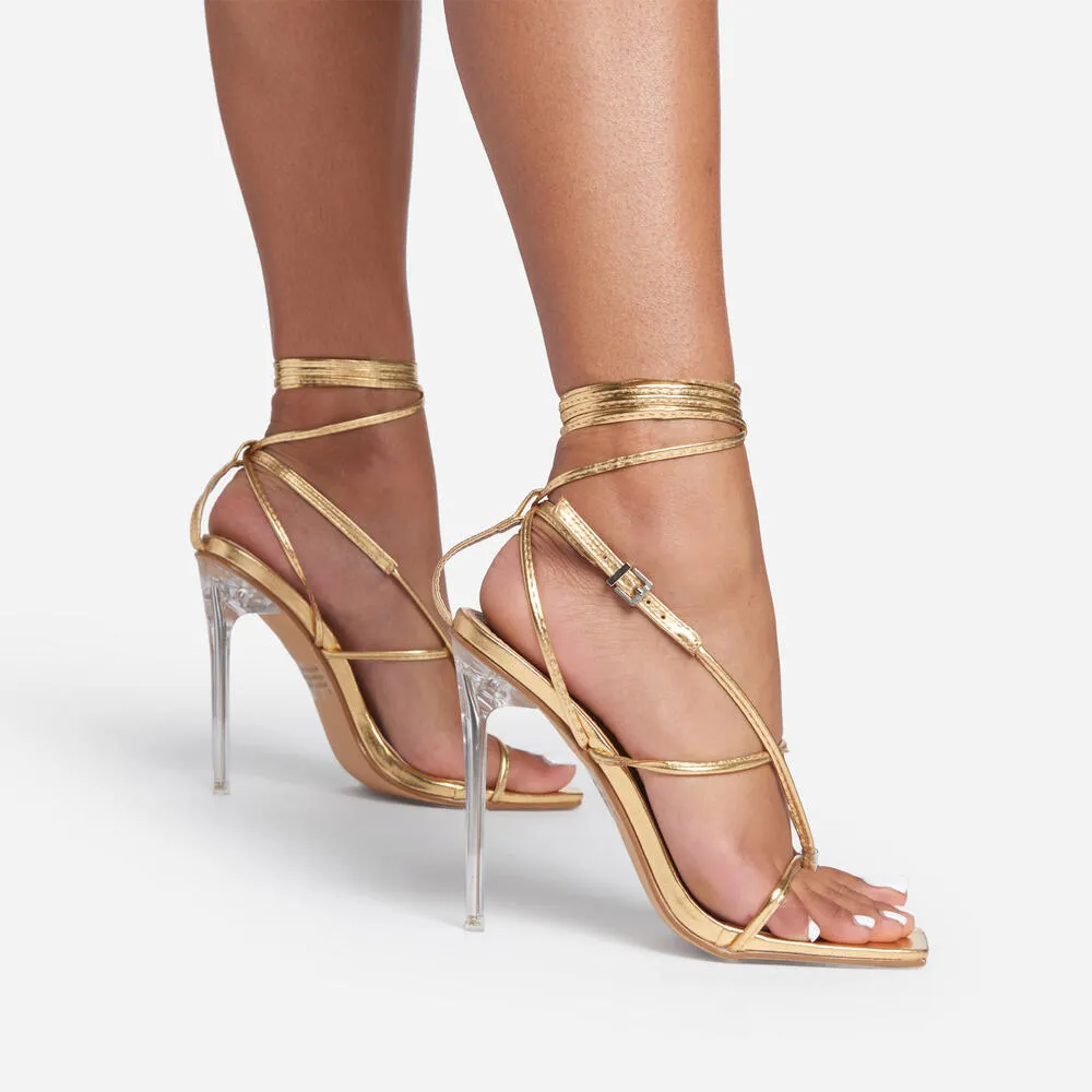 TRUE Square Toe Lace Up Heels