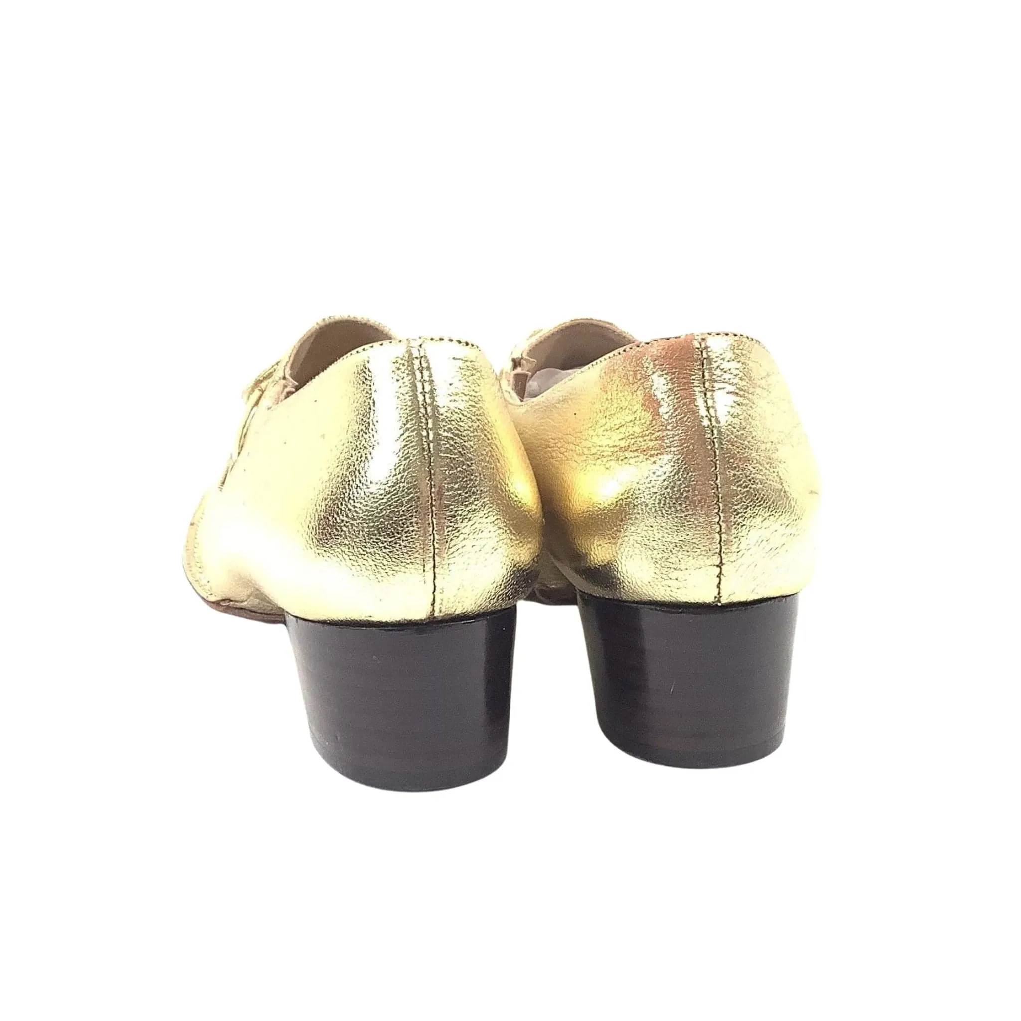Vintage Gold Loafers