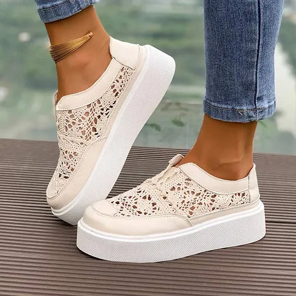 Women's Hollow-Out Breathable Casual Loafers 97598724C