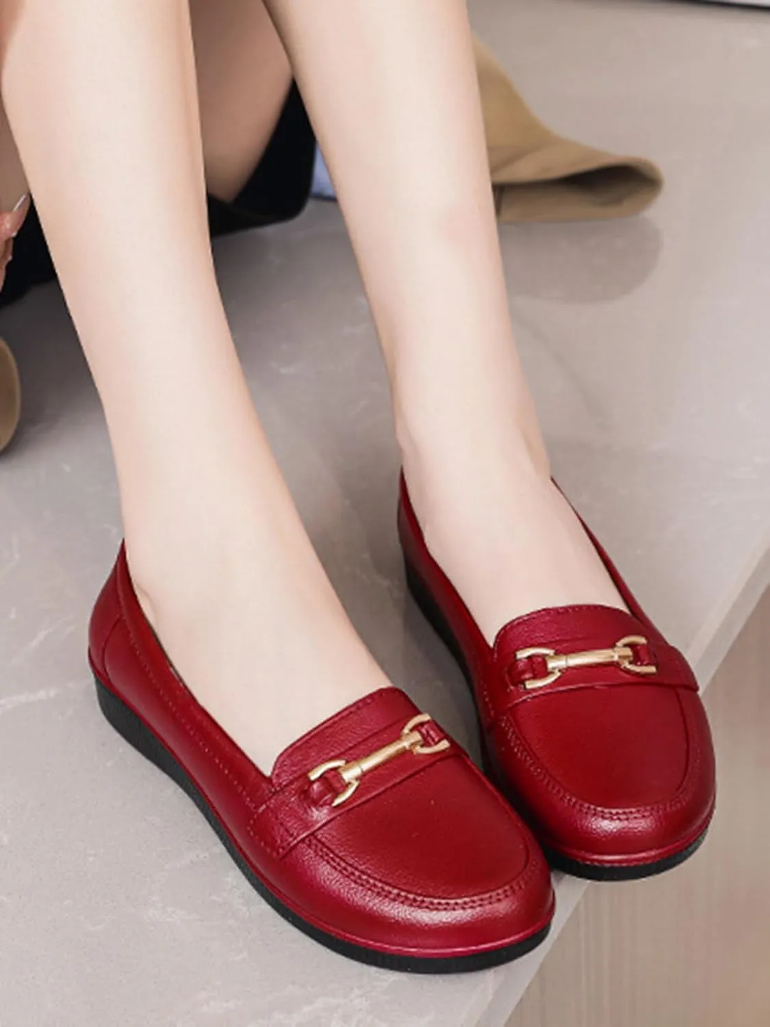 Women's Loafers, Slip-on, Non-Slip, Comfortable Shoes for Driving, Walking and Working, Lightweight Breathable Shoes