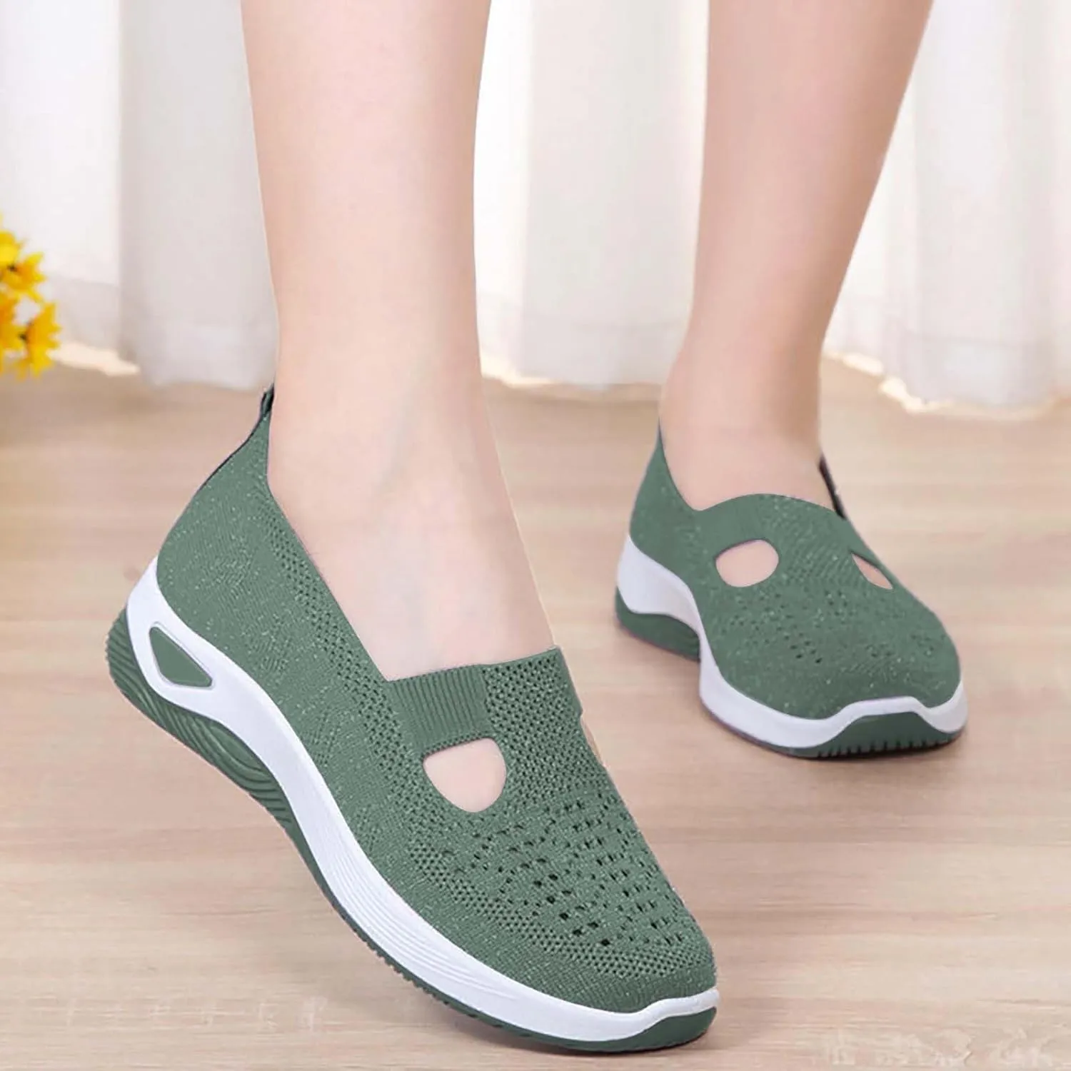 Women's Woven Orthopedic Breathable Soft Shoes Womens Running Shoes Lightweight Casual Shoes Women Shoes Sneakers Steel Toe Tennis Shoe Trainers Shoe