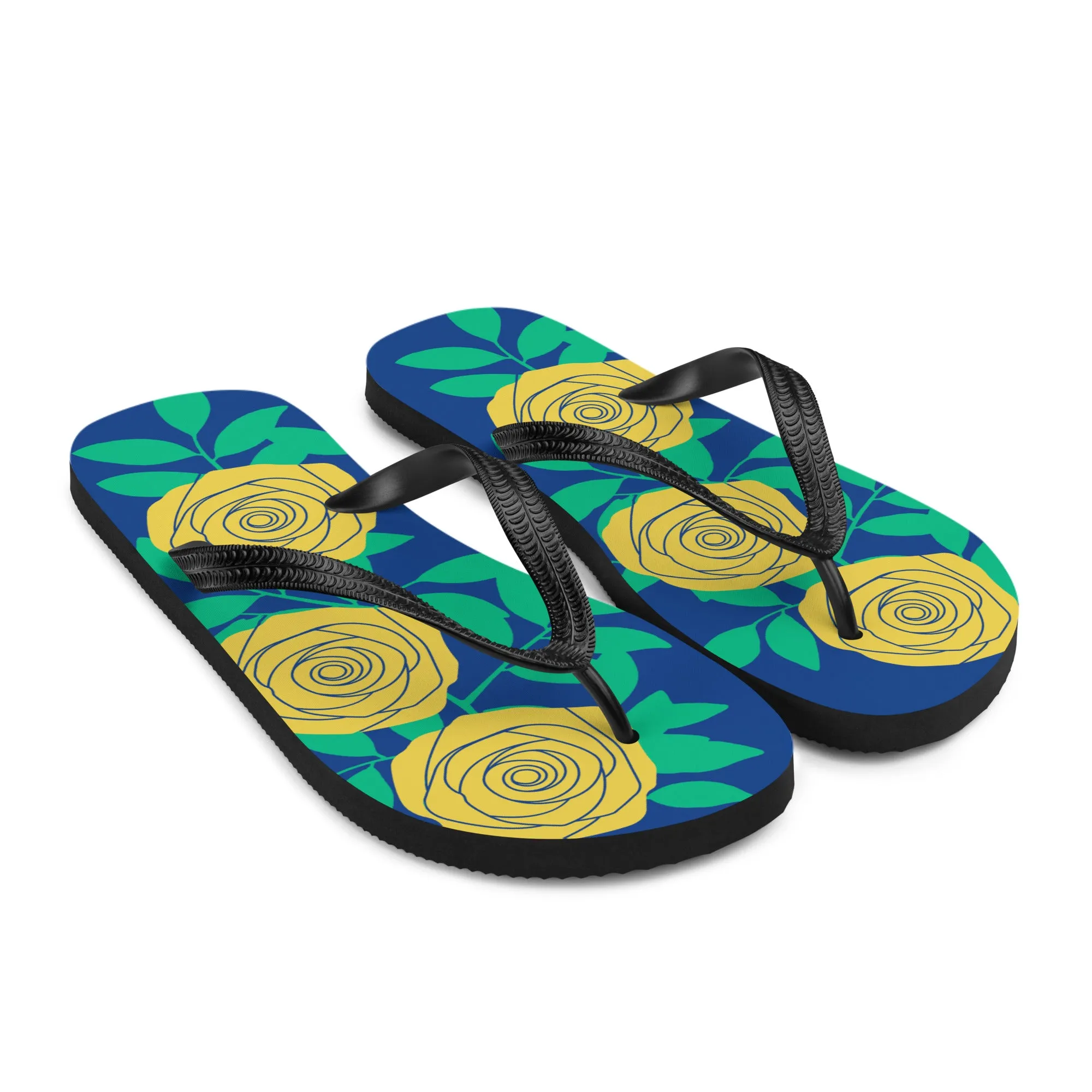 Yellow Roses Flip-Flops
