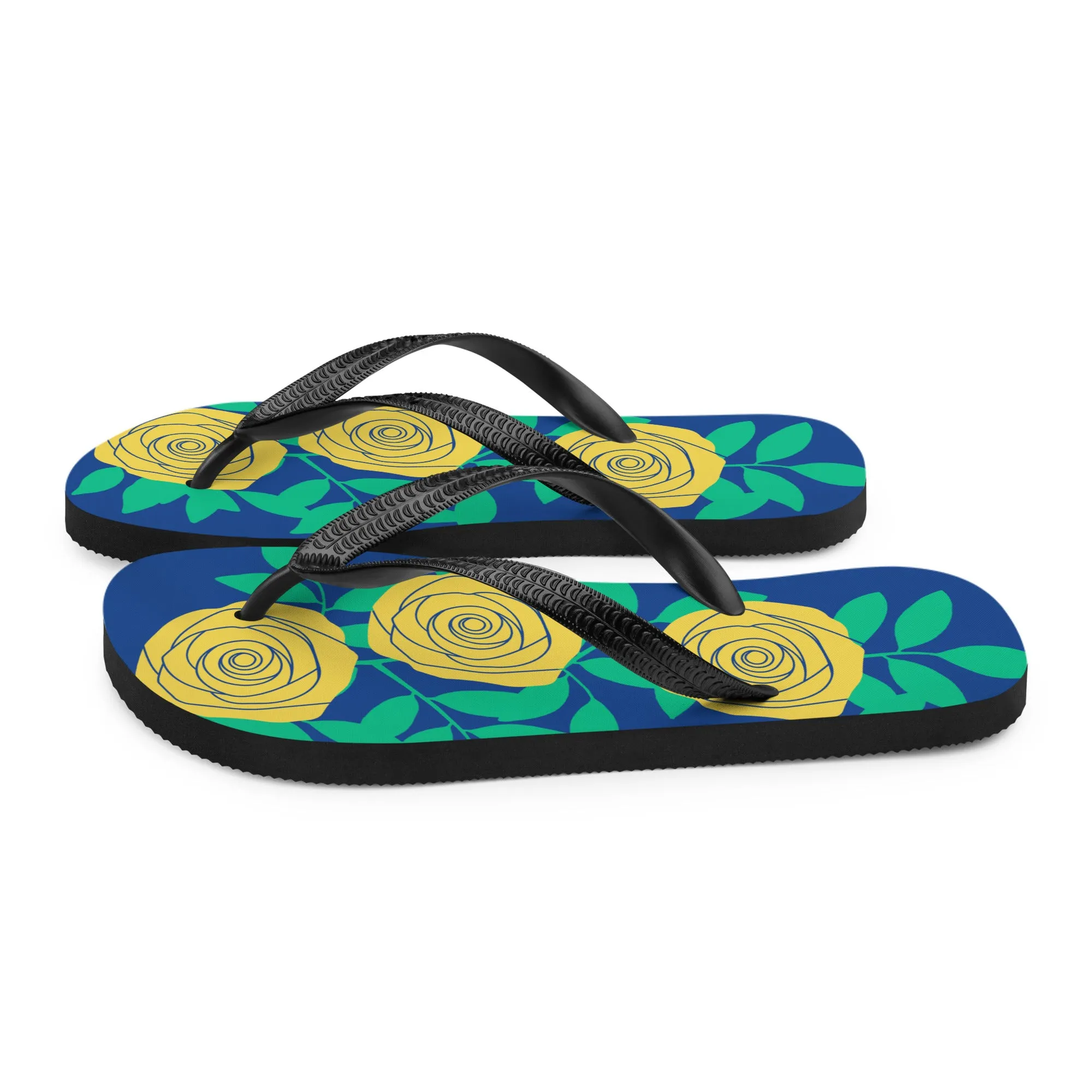 Yellow Roses Flip-Flops